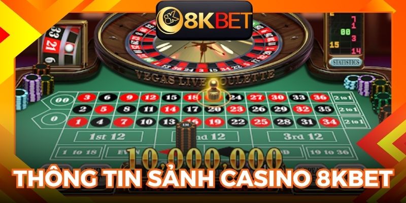 Thông tin về sảnh trò chơi casino 8KBET 